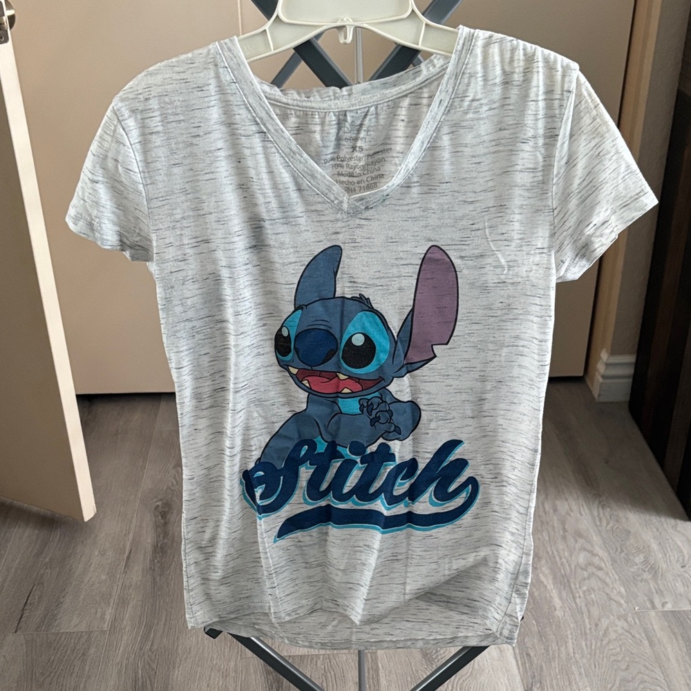 Disney Gray Tee with Blue and Purple Character